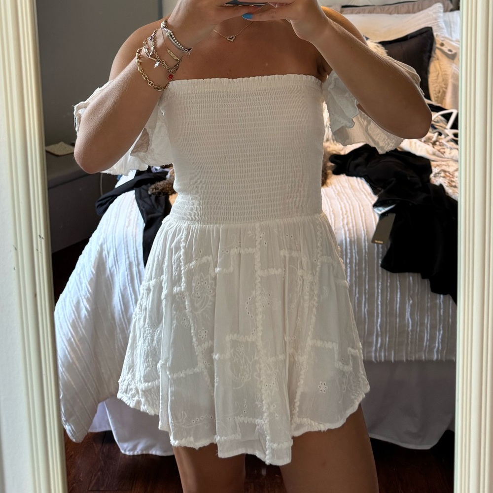 White mini dress